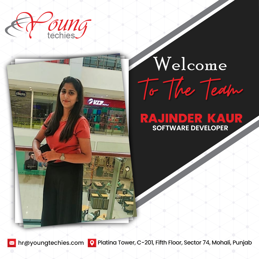 youngtechies's tweet photo. Dear All,
We are delighted to introduce our new team members at @youngtechies
Miss Rajinder Kaur has joined the YoungTechies Team today as a Software Developer.
#newemployee #welcome #welcometoteam #softwaredeveloper #business #development #developerslife #softwaredevelopment https://t.co/J3Qq1hMHdw