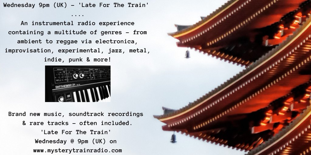 MTrainRadio's tweet photo. Love #InstrumentalMusic from different genres?
This week's #LFTT departs platform 227 - inc. music from G.I. Gurdjieff / T. de Hartmann, #elianeradigue, #manorastroman + a producer's choice & more!
9PM Wednesday UK @ https://t.co/hsewHg0F7L +
@tunein - https://t.co/umjvqlIH5u https://t.co/vVuRT4bBMl