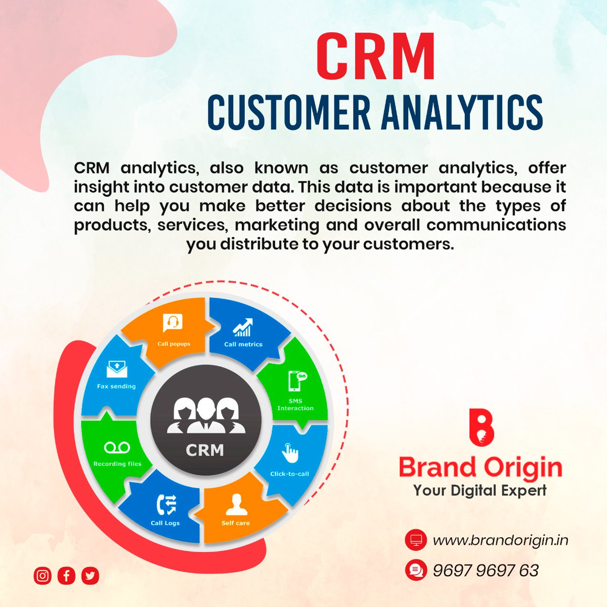 brandorigin_co's tweet photo. Analyse your customers with Brandorigin's CRM solutions..
#brandorigin #CRMsolutions https://t.co/DZFo91kORQ