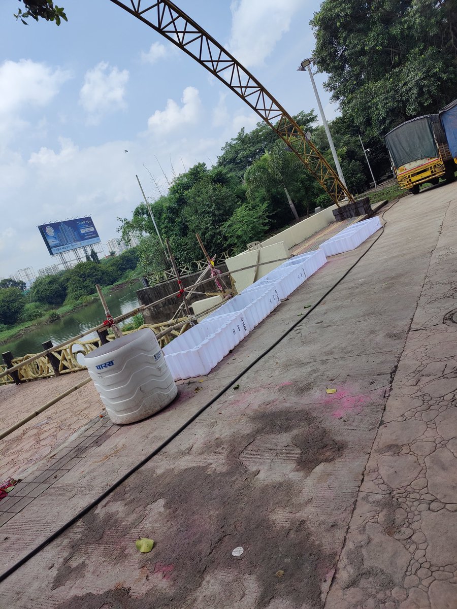 arunspatole's tweet photo. @pcmcindiagovin @PCMCSarathi 
Great Visarjan arrangments... This will help keeping rivers clean... The river and visarjan area around looks clean even after couple of days of visarjan 👍👍... This was at wakad... Thanks. https://t.co/G4v62J8IGT
