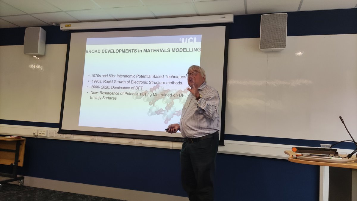 An excellent talk about simulations over CCP5 life time by Prof Richard Carlow from UCL and Cardiff at CCP5 agm