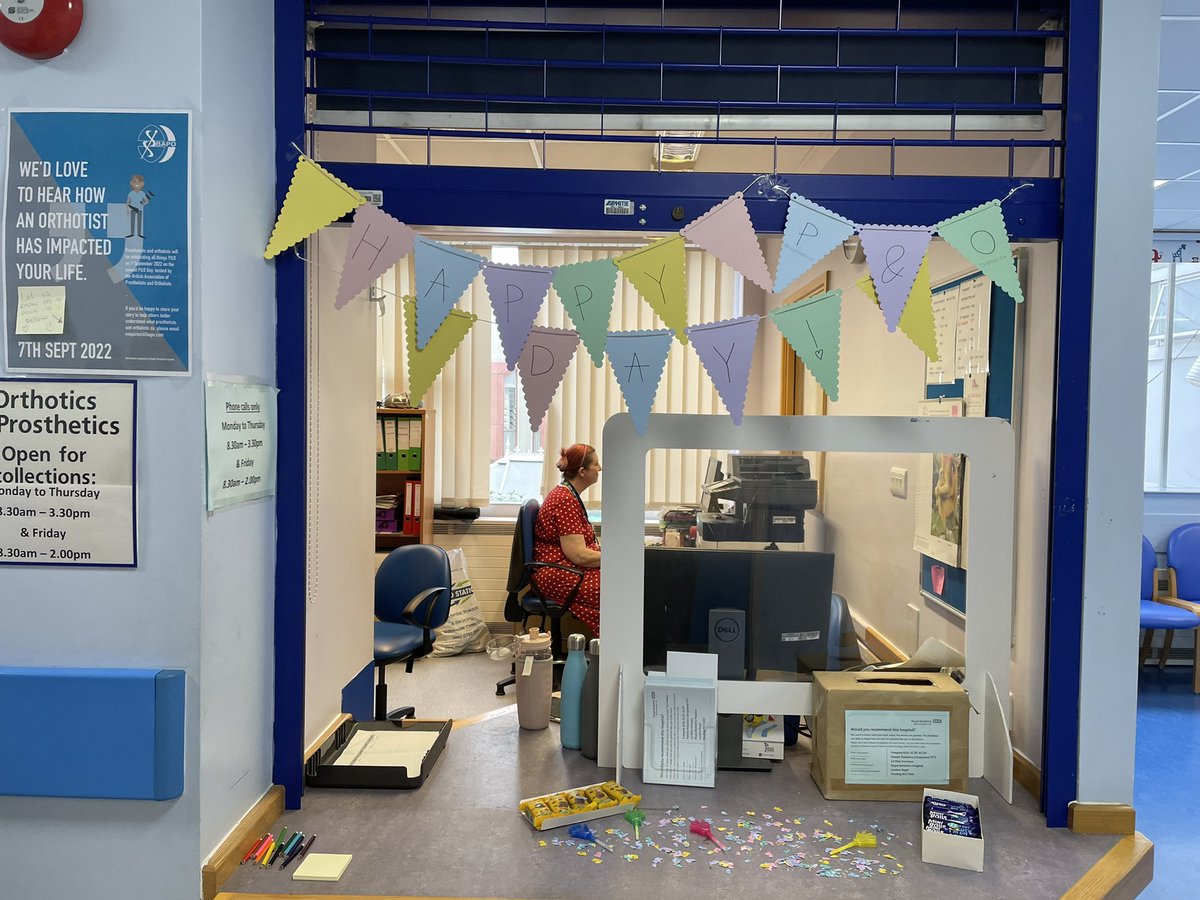 JourjaPattrik's tweet photo. Happy PandO Day 2022 from the Royal Berkshire Hospital Orthotics team. #RBFT #PandODay22 #SEAHPFacilities https://t.co/hCKiFHUePm