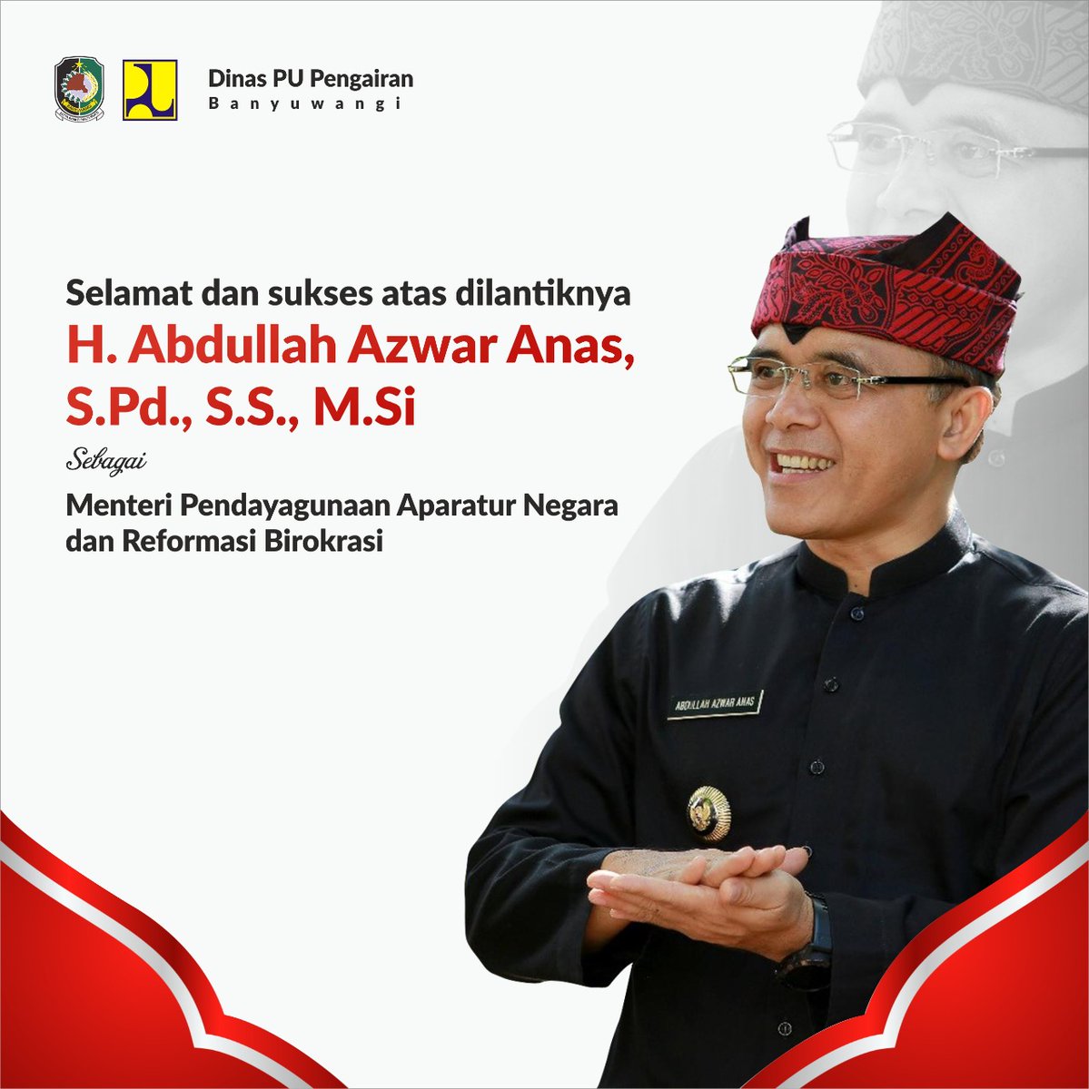 KorsdaGenteng's tweet photo. Selamat &amp; sukses bapak @AzwarAnas_A3 https://t.co/o32CVY8XsX