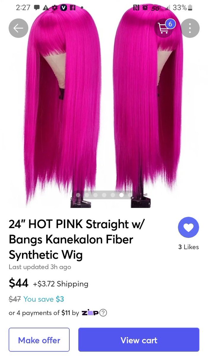JordanElizabeth's tweet photo. Apparently AISI Beauty is using my photos to sell their merchandise without my permission, consent, or knowledge. They have also created this PINK WIG that is made to look exactly like my pink hair. My pink hair is NOT A WIG. However, if you want to be me for Halloween...💖🎃 https://t.co/RL1nzVt70L