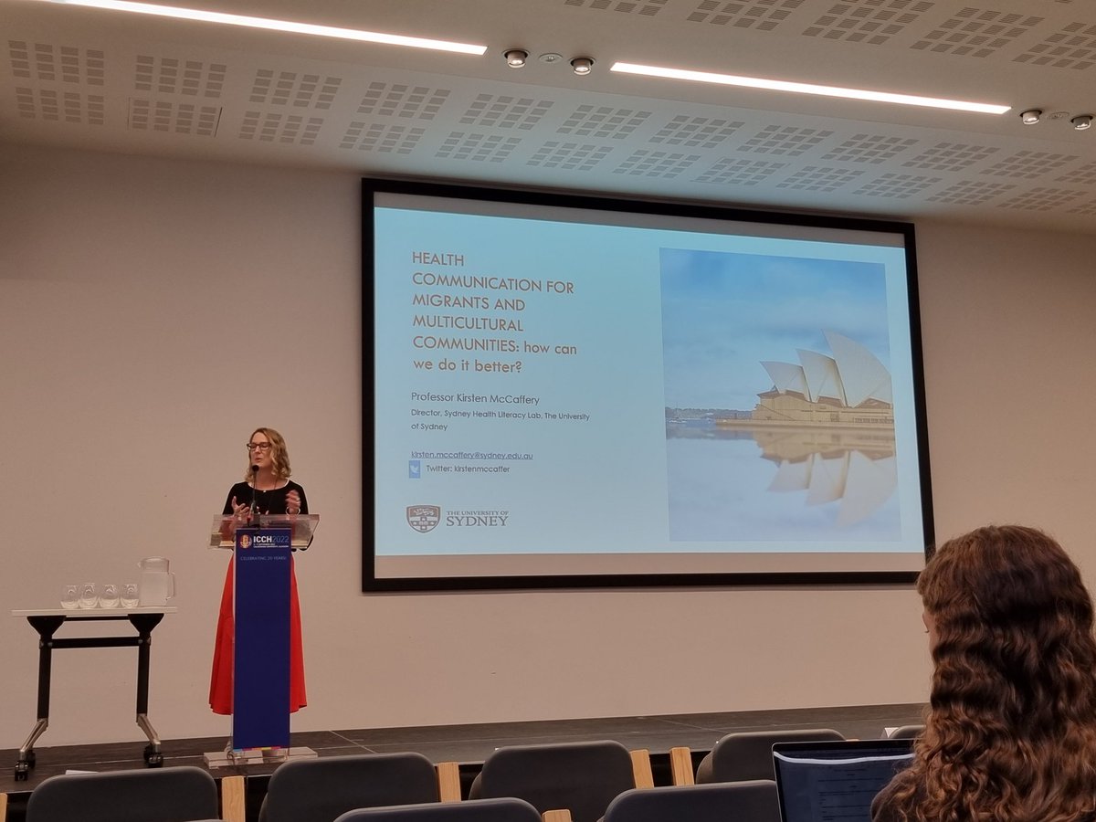 Melanie de Looper (@melaniedelooper) on Twitter photo Very interesting keynote talk by <a href="/KirstenMcCaffer/">Kirsten McCaffery</a> at #ICCH2022. To optimize health information for low health literate migrant communities, messages should be tailored to sociocultural norms and including stories or real-world examples of community members should be considered Very interesting keynote talk by <a href="/KirstenMcCaffer/">Kirsten McCaffery</a> at #ICCH2022. To optimize health information for low health literate migrant communities, messages should be tailored to sociocultural norms and including stories or real-world examples of community members should be considered