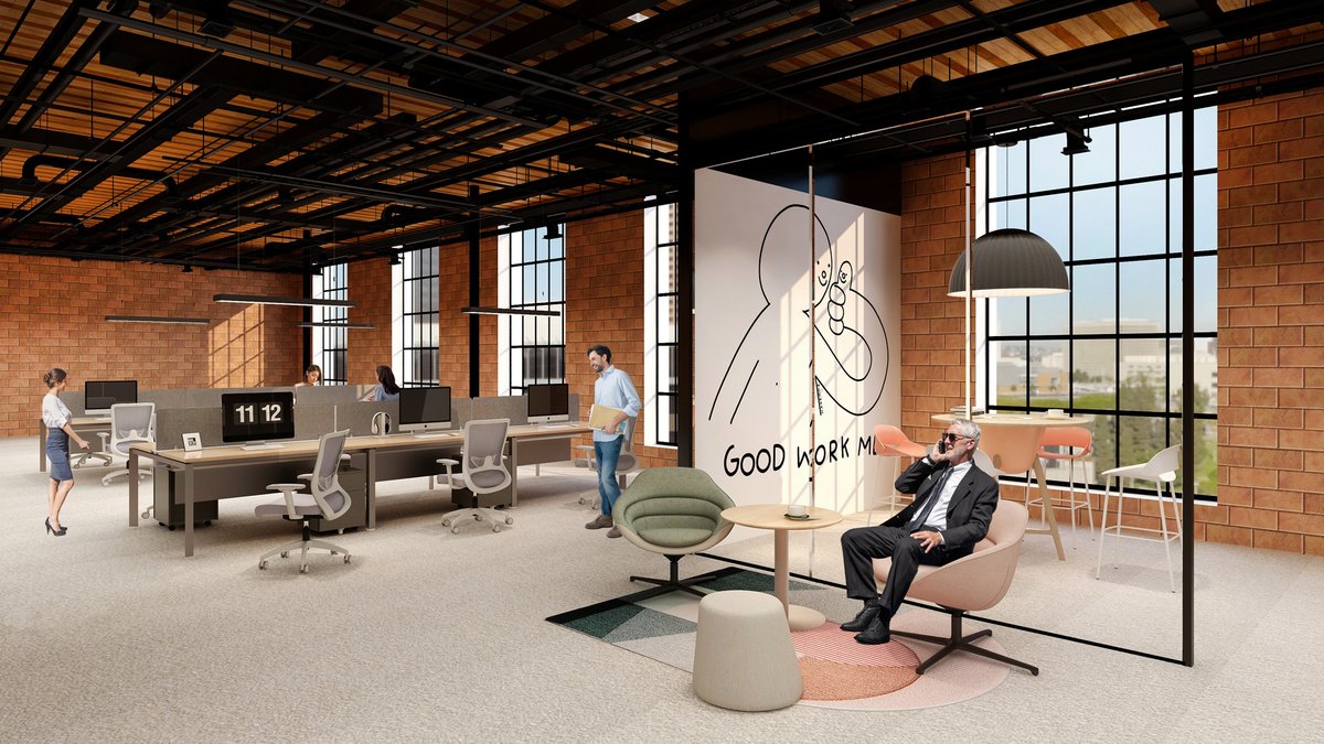 SunonFurniture's tweet image. Crafted to fit the needs of task-based focus work &amp;amp; easier communication for team members sitting back to back, our E-half 5 #benching system with concise lines, moveable screens &amp;amp; shared wire management is ideal to empower your working performance.
#panelsystem #officefurniture