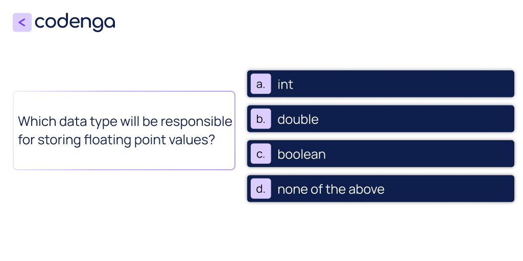 Codenga_com's tweet image. 💻 There are two types of data in Java that allow floating point numbers to be stored. Which are they? Comment if you know the answer to this question!

#codenga #codengaQuiz #learningonline #onlinelearningplatform #programing #developerslife