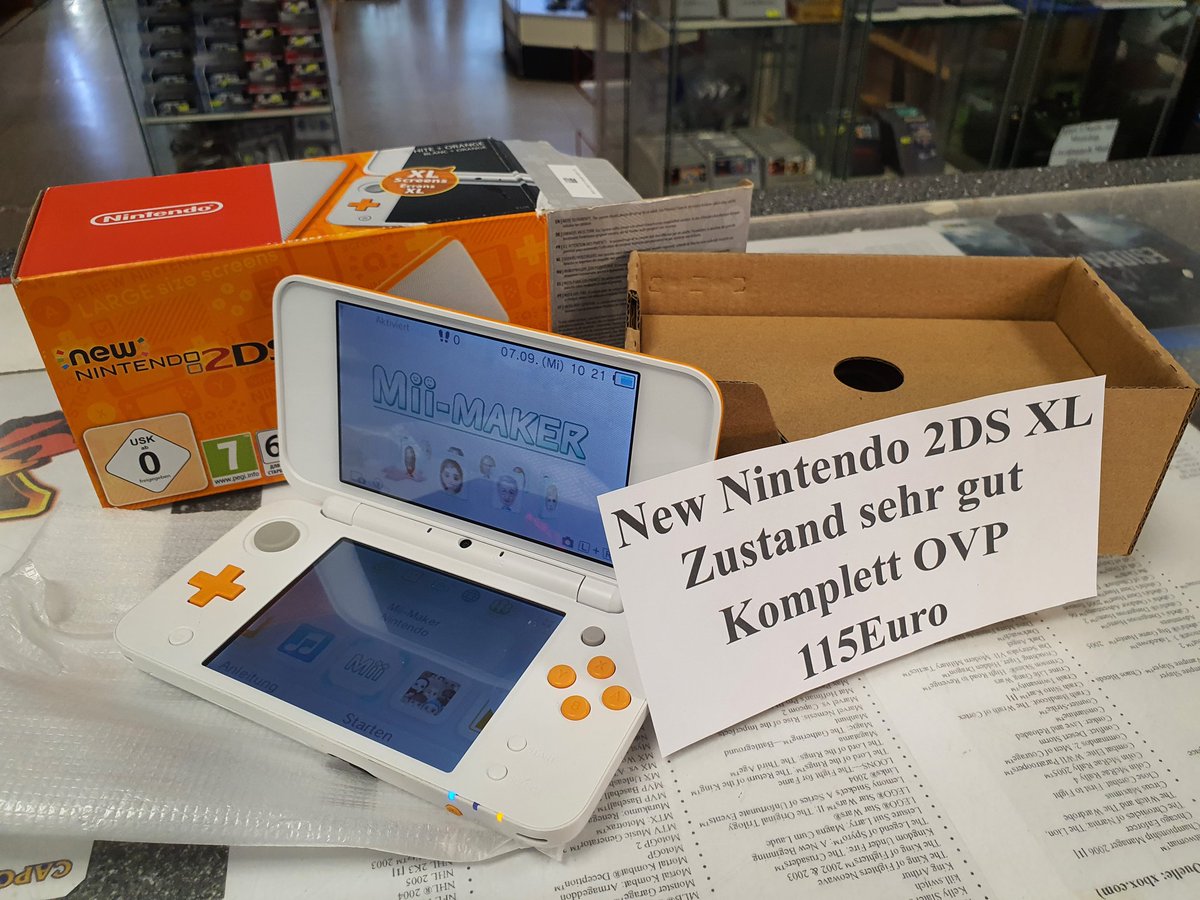 Powergames211's tweet photo. Ankauf New Nintendo 2Ds XL

New Nintendo 2DS XL Zustand sehr gut 
Komplett OVP
115Euro

#nintendo2ds #newnintendo2DS #n3ds #newn3ds #newnintendo2dsxl #n3dsxl https://t.co/E4cJac9pR5
