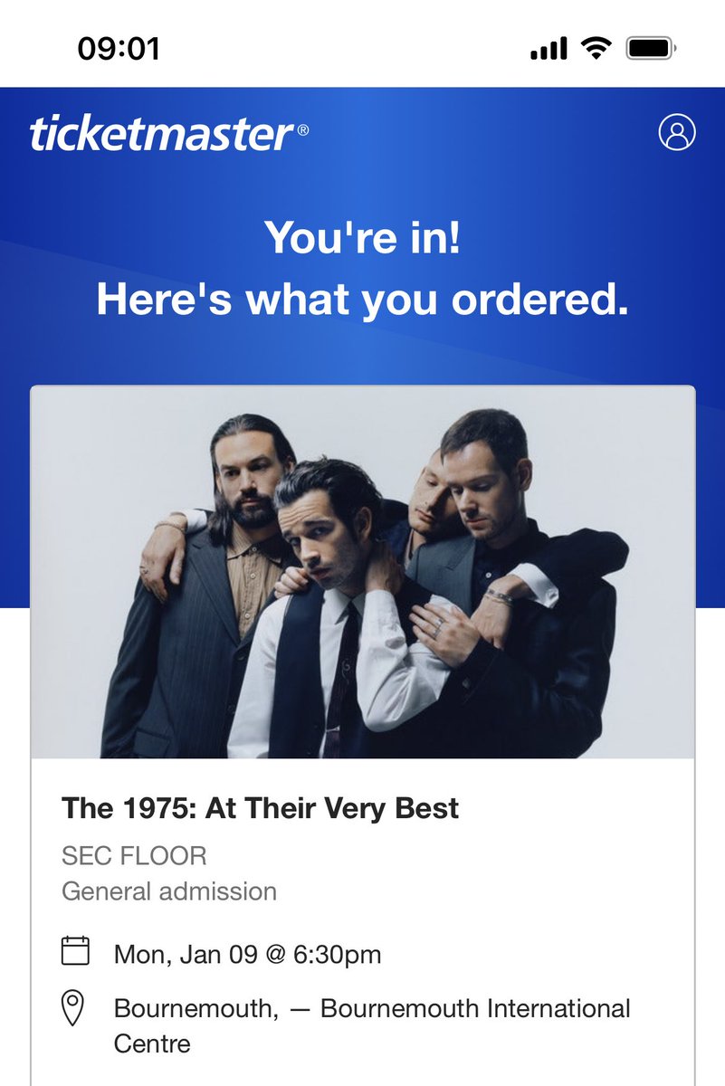 BringMeTheAlana's tweet photo. One happy girl🥰🥰🥰 had my tickets by 9:01!! #the1975 @the1975 @jamieoborne https://t.co/Tn0WRKvjS5