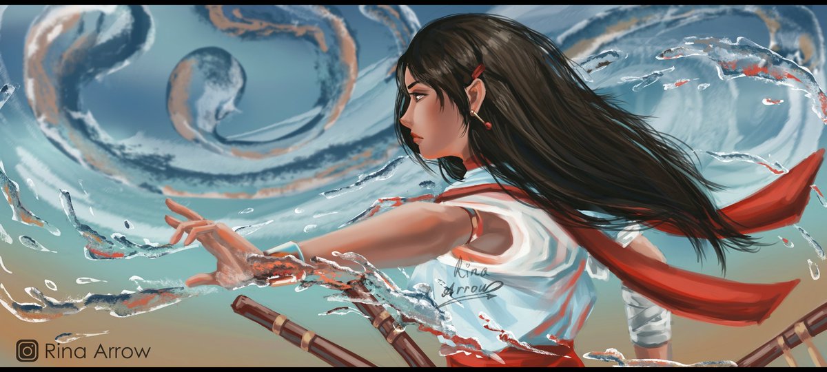 ArrowRina's tweet photo. Artwork "Magic of water". This is the art with girl's magic in fantasy style. 
#magicart #girlart #fatasygirl #fantasyart #art https://t.co/3EdFVe6kn8