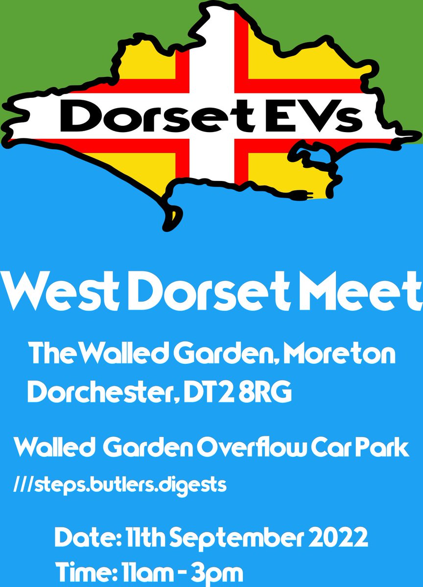 Dorset EVs West Dorset Meet
I can't promise that we'll be bathed in sunshine but the location has a lovely cafe and garden.