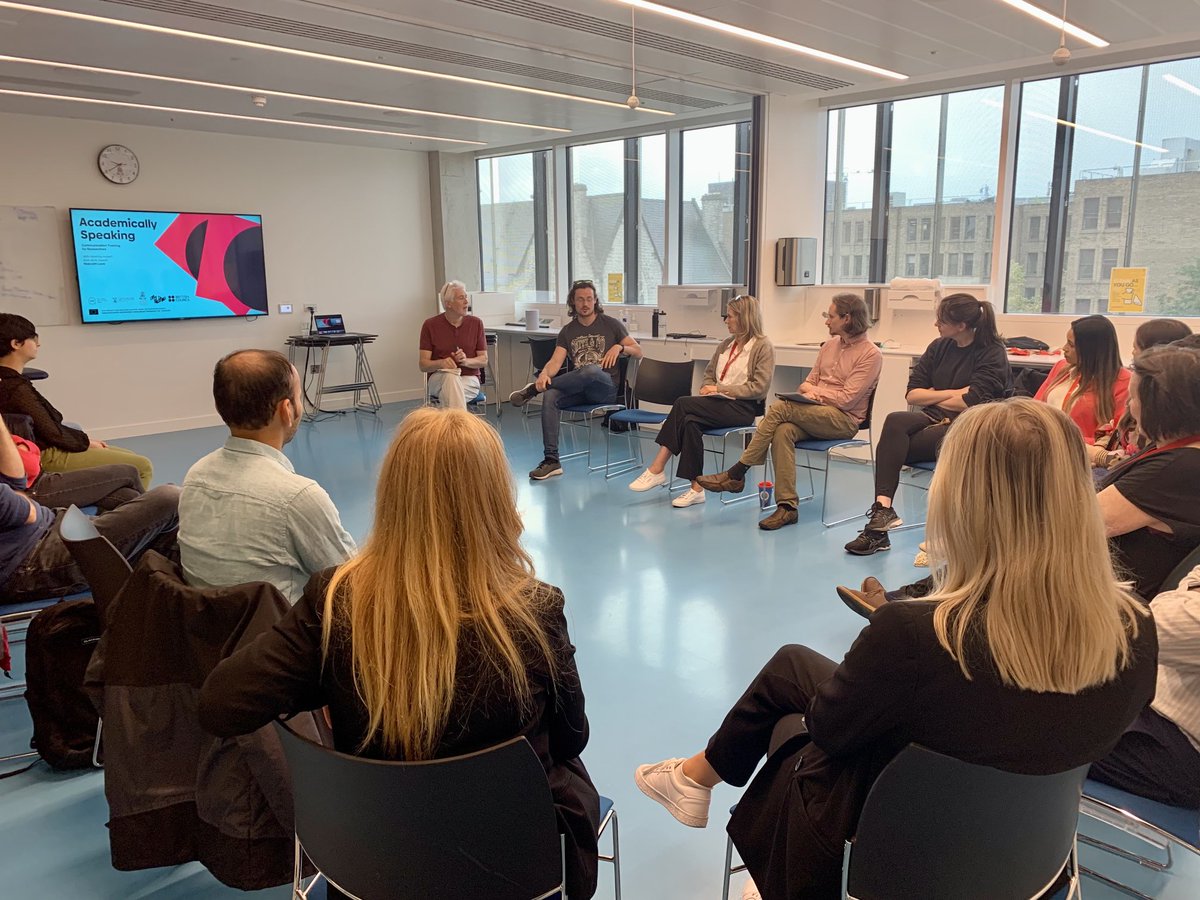 Eascai's tweet photo. @ieBritish #AcademicallySpeaking Workshops just getting under way here in @RCSI_Irl with ex-BBC radio presenter, Malcolm Love. A full house! https://t.co/RmFAdiU60I