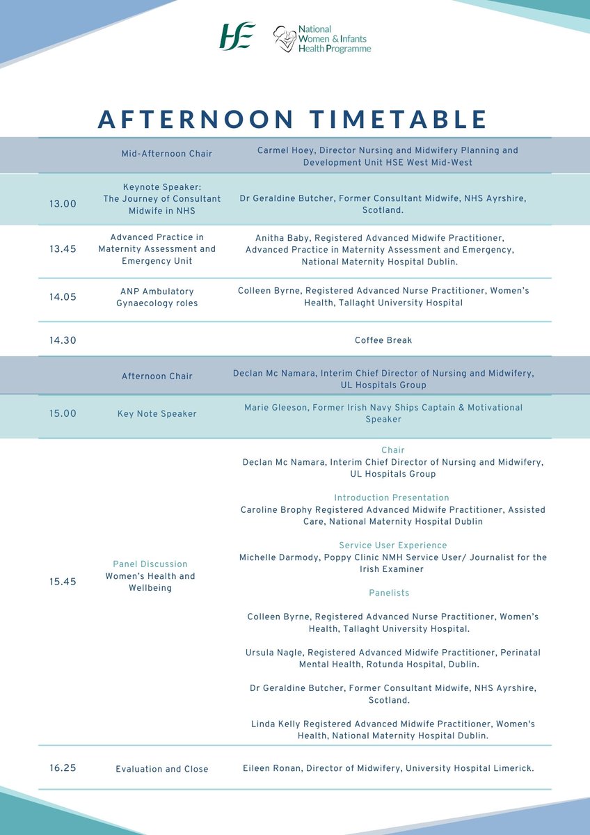 NWIHP's tweet photo. We have a great timetable lined up for our #AMPConference next week, talking about the ever evolving AMP role, &amp; the impact on maternity care and women's health.

We're looking forward to seeing everyone in CERC Limerick on Friday 16th September.

https://t.co/6vWfOOTKCT https://t.co/giwlTlQ4yF