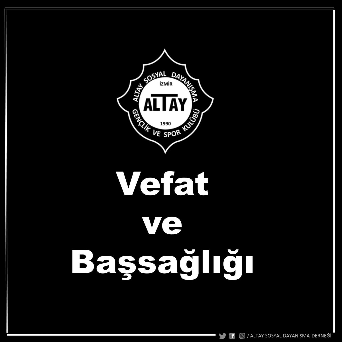 AltaySDD's tweet photo. Kulübümüzde 2005-07 yılları arasında başkanlık görevini üstlenen, değerli büyüğümüz Mehmet Erdoğan’ın vefat ettiğini büyük bir üzüntü ile öğrenmiş bulunuyoruz.

Kıymetli eski başkanımıza Allah'tan rahmet; ailesi, sevenleri ve camiamıza başsağlığı ve sabır diliyoruz. https://t.co/oq9uuHB6zB