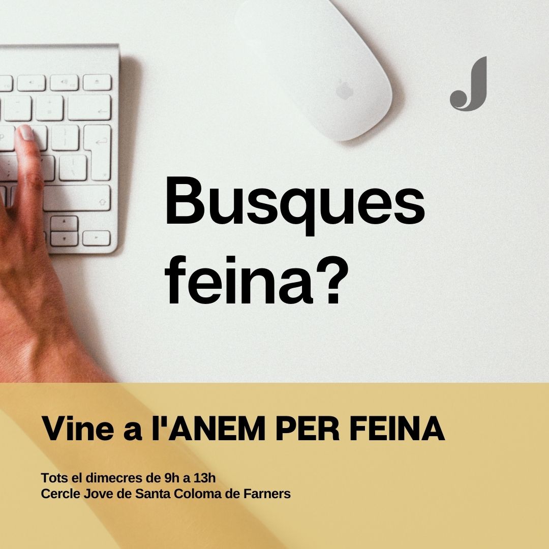 AjSCFarners's tweet photo. ➡ Inici d’una nova edició de l’‘Anem per Feina’, projecte per a joves que busquen feina

📅 Tots els dimecres al matí de setembre a juny
📍 Cercle Jove
🧑‍🦰 Per a joves de 16 a 29 anys

🔗 https://t.co/64rGmvbvC0

#santacolomadefarners https://t.co/uKwUwxpkDz