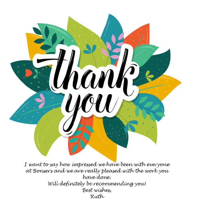 Following works carried out at a local property we were delighted to receive the below feedback from the client. For all enquiries please email contact@bonsersrestoration.co.uk