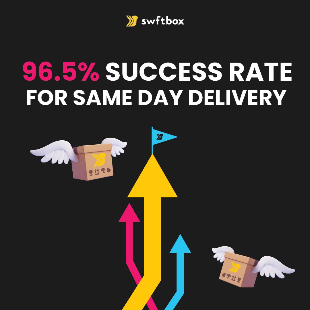 swftbox's tweet photo. You like to hear good news and we like to share them! Another successful win for swftbox!

#swftbox #lastmiledelivery #deliveryservice #ecommerce #deliverysolutions #successrate https://t.co/HX8wdw0y9Z