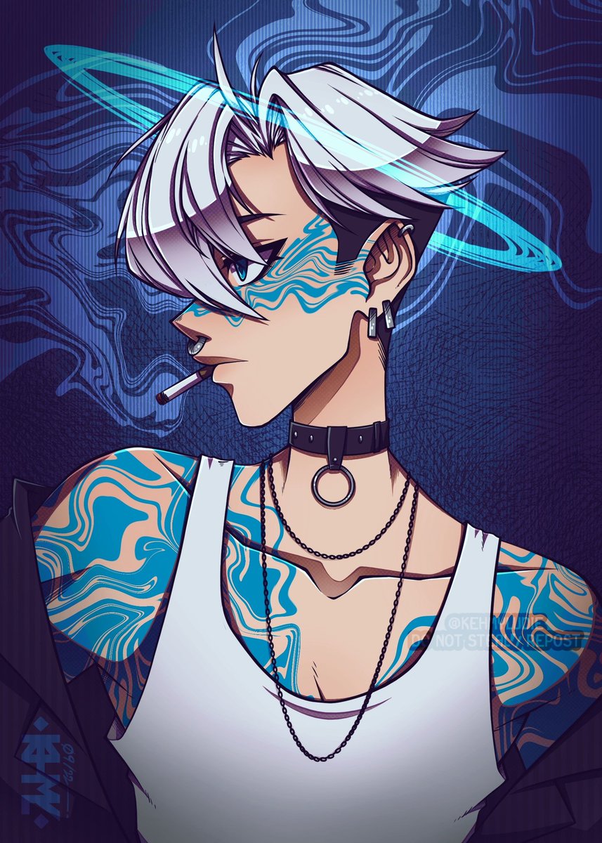 [ Two Faces ] Seth in Casual Mode 🧑 and Awakened Mode 👼 #OC #OriginalCharacter