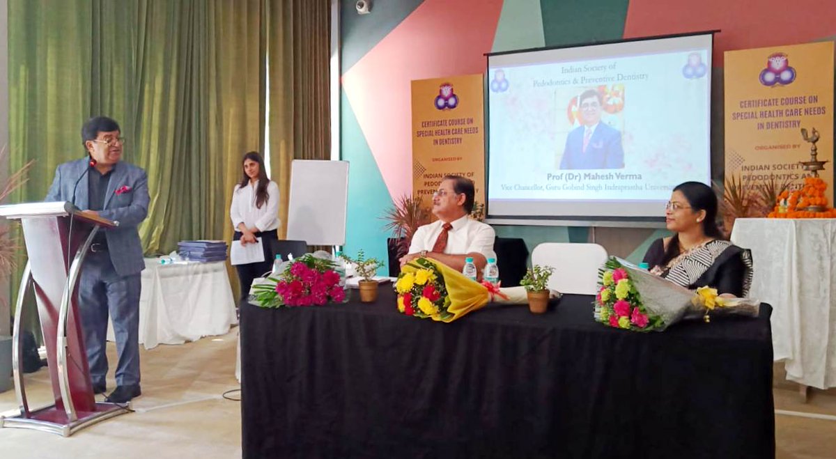 ProfMaheshVerma's tweet photo. It was an immense delight to address as a Chief Guest at the inauguration ceremony of the Certificate Course 'Special Health Care Needs in Dentistry'-Module II by the Indian Society of Pedodontics and Preventive Dentistry in New Delhi.
#ISPPD #Inauguration #Ceremony #ChiefGuest https://t.co/zypf6q4Vg2