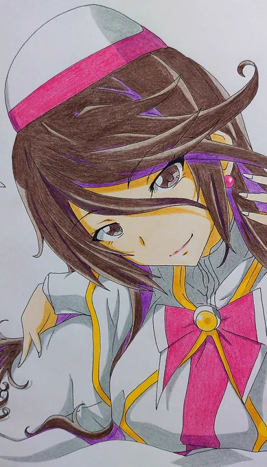 イケメンウンディーネ/プリマの晃さん #色鉛筆画 #ARIA #晃・E・フェラーリ #姫屋 #ウンディーネ #アニメ #アニメ塗り #イラスト #イケメン #黒髪  