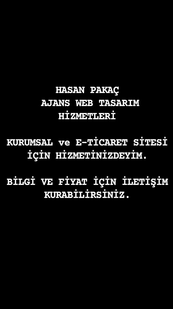 HasanPakac's tweet photo. Her sektöre uygun kurumsal web site tasarım çalışmaları yapıyorum ister e-ticaret sitesi ile internet satışı yapabileceğin bir site ister kurumsal bilgilerinizin olduğu yaptığınız işlerin görselleri ve bilgileri olan bir site dilediğiniz çalışma yapılır. https://t.co/CumWhDL2PW