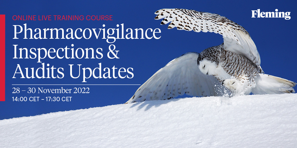 We are proud to introduce #Pharmacovigilance #Inspections &amp; #Audits #Updates online live #training led by course leader Sue Rees. This course will provide a comprehensive, yet practical guide to pharmacovigilance audits.

Register here: bit.ly/3DkSg6f

#Fleming