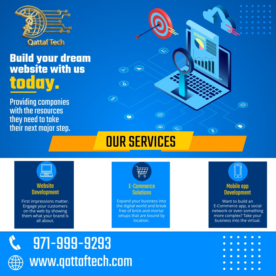 QzWorld's tweet photo. We are Qattaf Tech, can help you to grow your business and we are specialists for it. 📈

We offer a wide range of services that will work with your company's needs, including:

✔️ Digital Marketing
✔️ SEO Development
✔️ Social Media Marketing
✔️ Graphic Design 

#seo #seoworks https://t.co/FoVIs7rgye