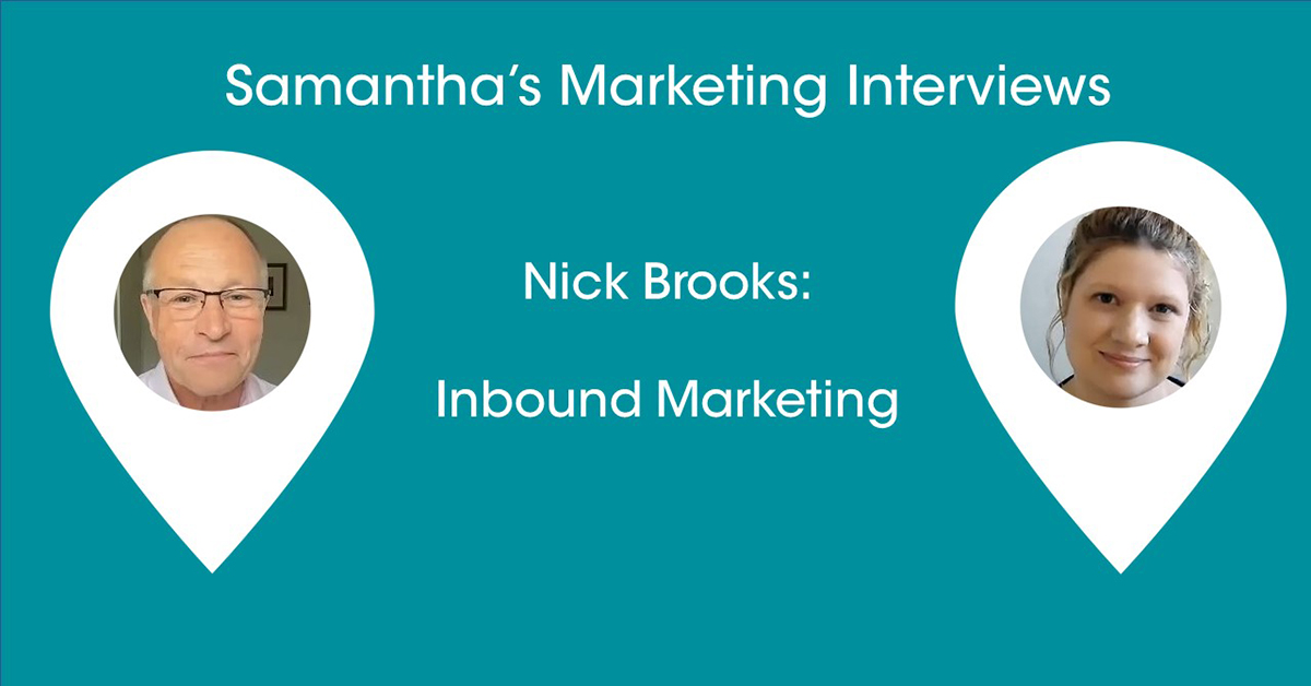 LabrakitaM's tweet photo. Samantha's latest #ExpertInterview video with Nick Brooks on #InboundMarketing - Nick is a marketing consultant with extensive experience in B2B manufacturing &amp; industrial sectors.