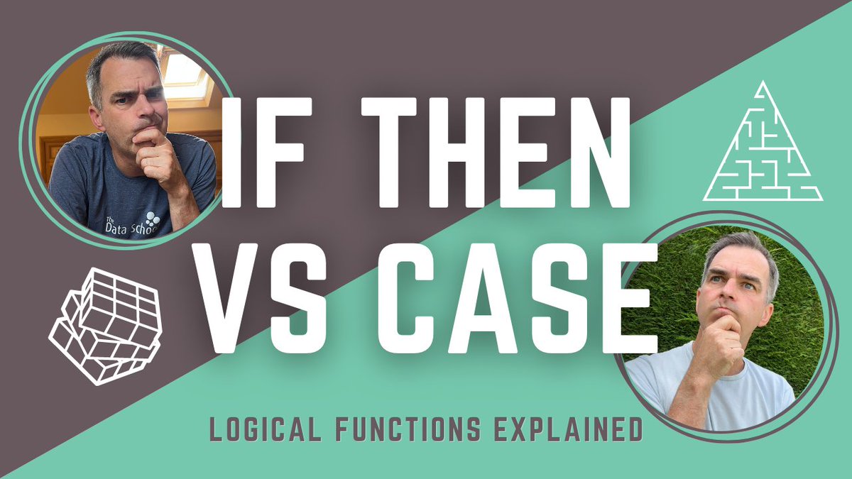 #TableauTip: Logical Functions Explained - IF THEN vs. CASE youtu.be/MVm1zYKlu_Q

I take you through example of how both of these functions work, how they are similar, how they are different, and best practices for each.