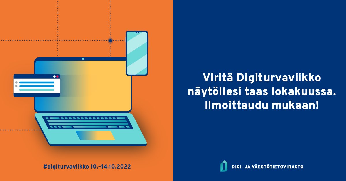 Digi- ja väestötietovirasto tweet media