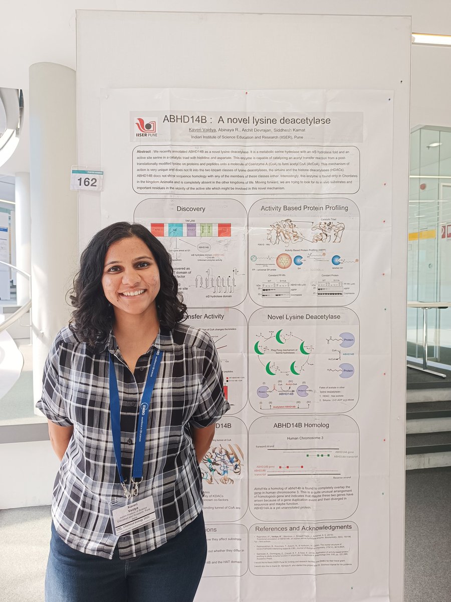 _nottheriver's tweet photo. Excited for day 3 of #EMBOChemBio @EMBLEvents 
Come check out some of my work at Helix B, poster number 162!! https://t.co/S84eP0Vwuj