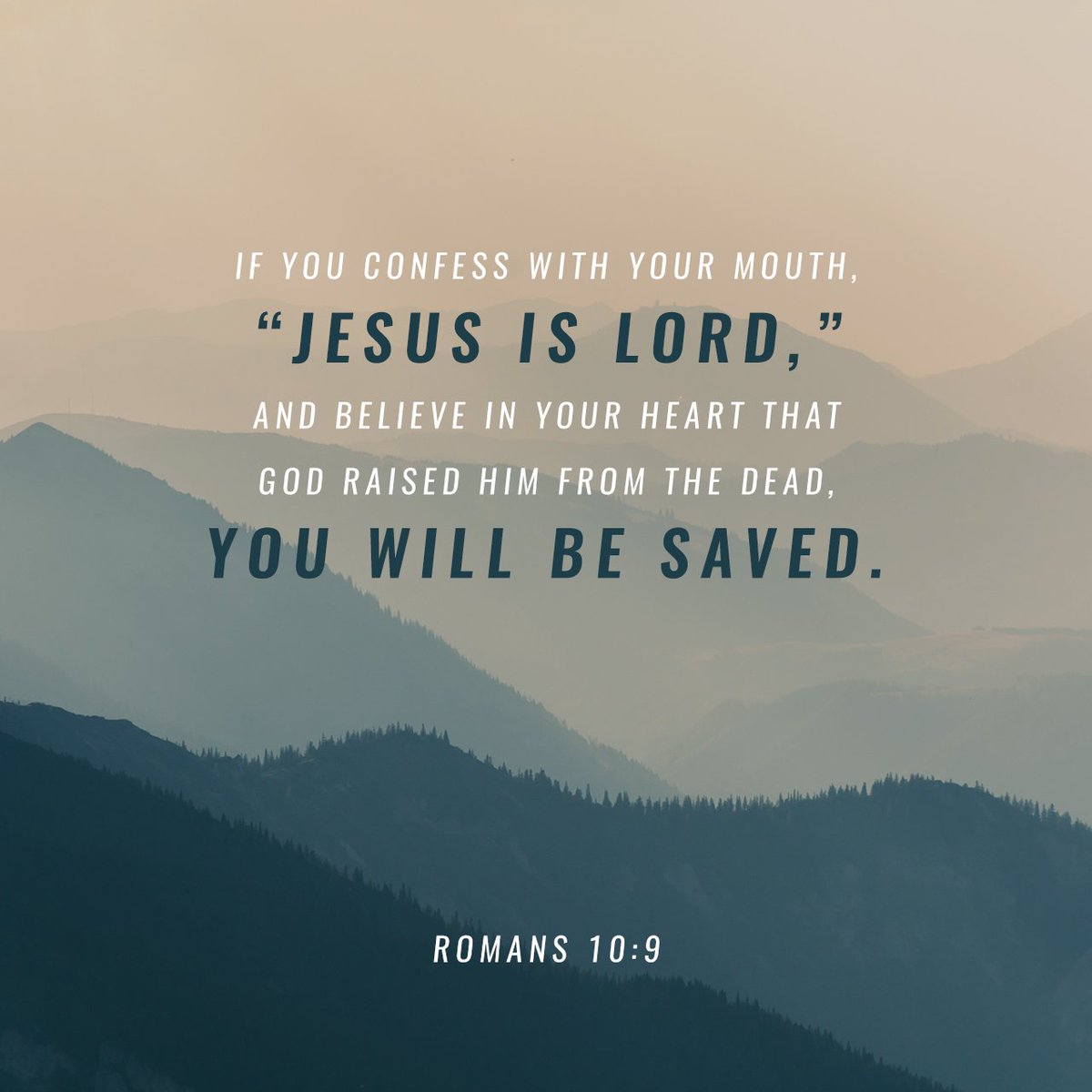 send_on's tweet image. that if thou shalt confess with thy mouth the Lord Jesus, and shalt believe in thine heart that God hath raised him from the dead, thou shalt be saved.
Romans 10:9 KJV

bible.com/verse-of-the-d…