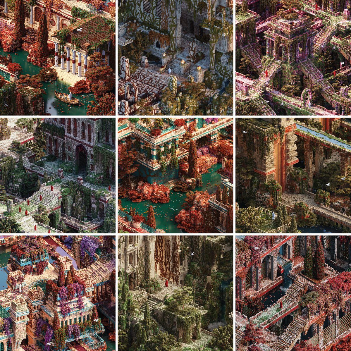 hasangoktepe3d's tweet image. gm and hi friend! ☕️
I am addicted to overgrown buildings, environments and their stories. I paint my canvas with colorful cubes.
This is a thread about me and my artworks. I don't write descriptions to my pieces. I will explain why and also a few of them in this thread.🔻