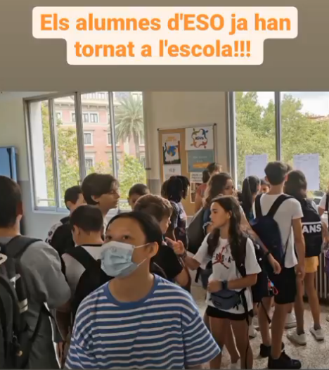 SagratCorDip's tweet photo. Avui han tornat a les aules els alumnes d'ESO. Benvinguts al curs 2022-23!!
#retrobaments #escola #eso #noucurs #educacio #eixample https://t.co/tKZh5IMIOS