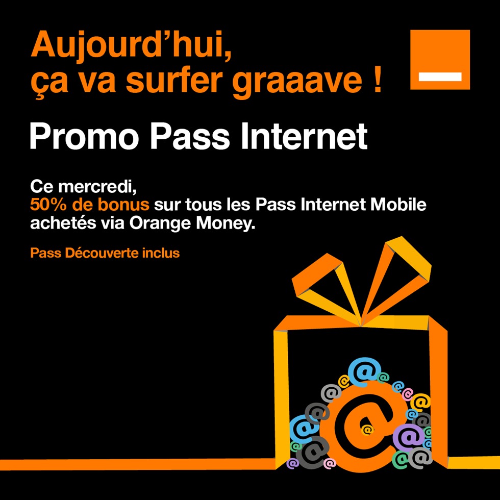 orangeguinee_gn's tweet photo. Plus de data 💥
Ce 07 septembre, c’est 50% de bonus sur vos Pass Internet Mobile achetés via Orange Money. 🤩
Souscrivez vite au *144# ou via l’appli Orange Money Afrique.
Bonus valable entre 24H et 15 jours.
Non valable pour les forfaits #HomeBox et #DiamaBox.
#OrangeGuinée https://t.co/vhGrr9ezyz