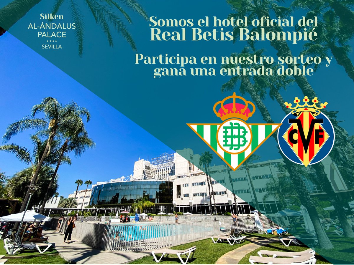 📣Somos el #hotel oficial del #RealBetis y sorteamos una entrada doble para el próximo partido entre nuestros seguidores. ¡Para participar síguenos y haz retuit! El viernes a las 12:00 hacemos directo en Instagram para el sorteo #DíadeBetis #RealBetisVillareal #Sevillahoy