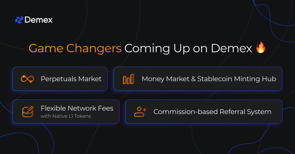 demexchange's tweet photo. With @0xcarbon’s latest announcements, you know Demex is ready to bring on the heat. 🔥

The only question is - are you ready for it? 🫡 https://t.co/jZH6Uwqr0l