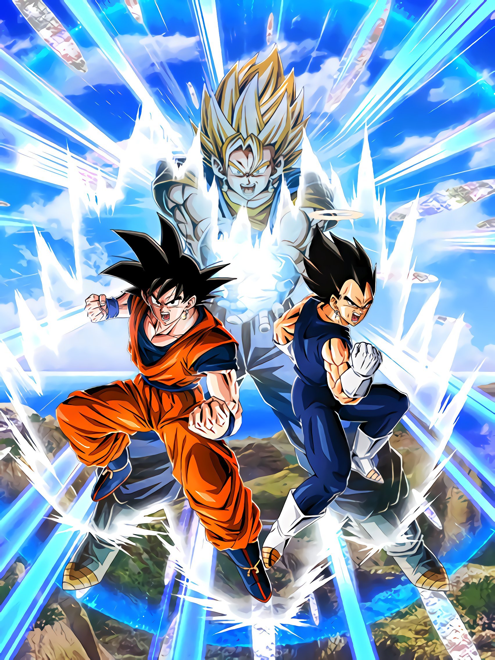 Kyros(キュロス) on X: Super Saiyan 3 Goku & Super Saiyan 2 Vegeta (Angel)   / X