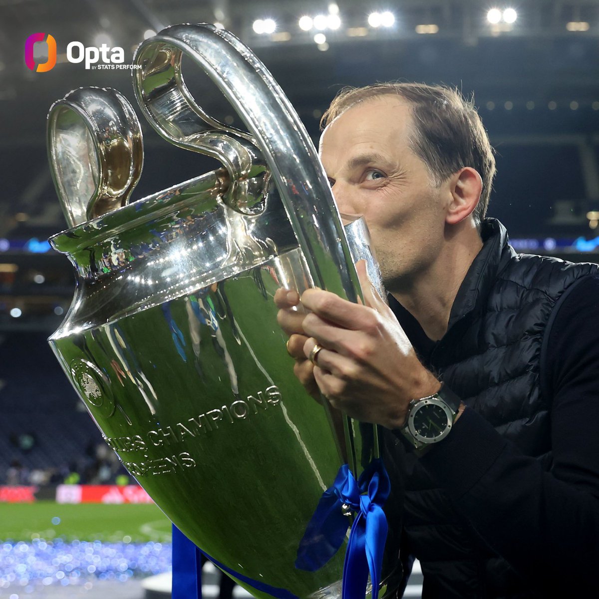 OptaJoe's tweet photo. 4 - Despite being in charge of Chelsea for just 589 days, no manager has ever reached more major domestic/European finals with the Blues than Thomas Tuchel (4). Memorable. https://t.co/3OwFdv1cOi