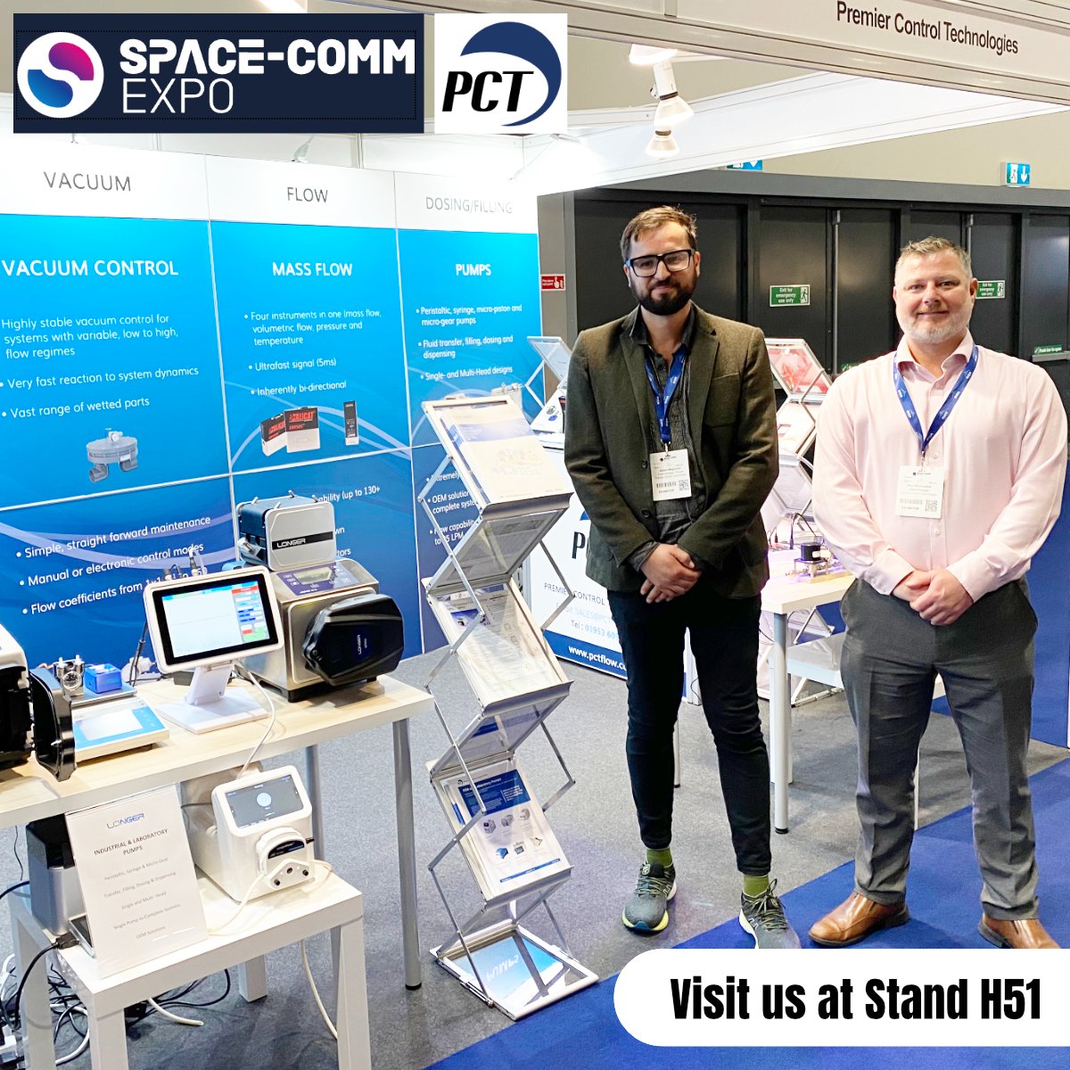 PremConTech's tweet image. WE HAVE LIFT OFF 🚀🚀🚀 at @SpaceCommExpo

Come visit us at Stand H51, we are exhibiting market leading devices used in a vast range of Flow, Pressure and Pump processes.

#spacecommexpo2022 #space #spacecomm