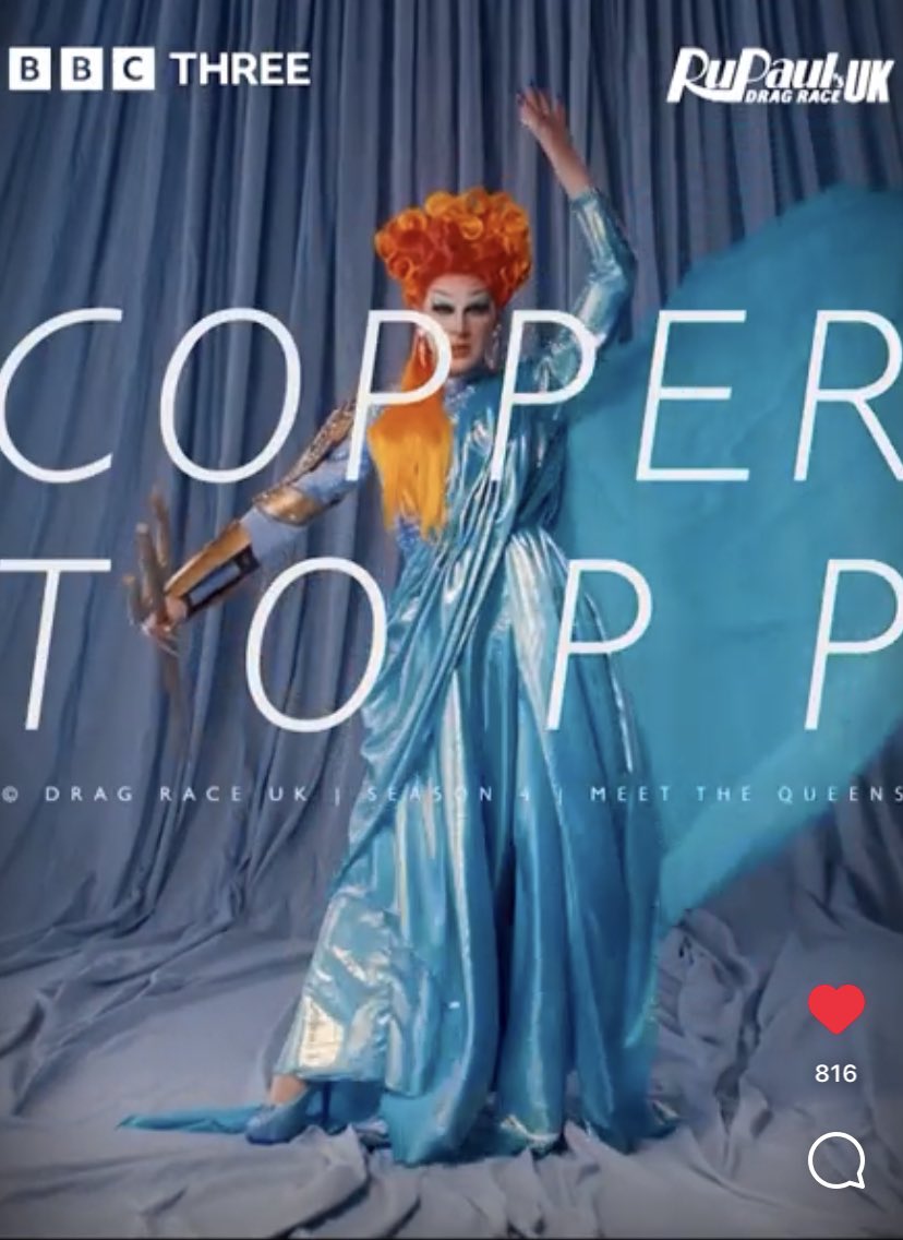 KatyLovesCakes's tweet photo. So excited to see the gorgeous @CopperToppQueen on #DragRaceUK #stunnalingus https://t.co/PJGBHAPrqJ