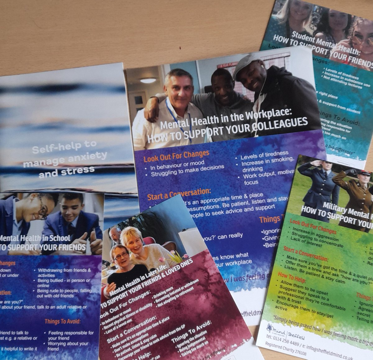 Sheffield Mind Ltd (@sheffieldmind) on Twitter photo We have a wide-range of brief flyers & posters which are perfect for your workplace, college or school notice board.
Give us a ring & arrange to drop in & pick some up, or for a small donation we'll post them out. 0114 258 4489 / info@sheffieldmind.co.uk We have a wide-range of brief flyers & posters which are perfect for your workplace, college or school notice board.
Give us a ring & arrange to drop in & pick some up, or for a small donation we'll post them out. 0114 258 4489 / info@sheffieldmind.co.uk