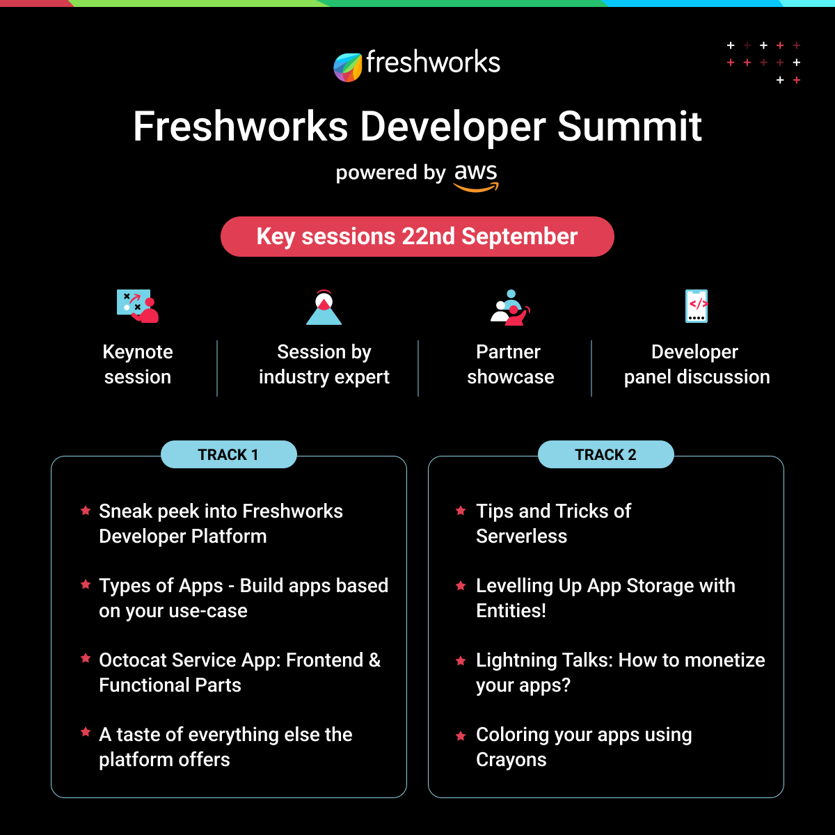FreshworksInc's tweet photo. You don't want to miss out on an action-packed agenda at the first-ever #FreshworksDeveloperSummit on 22 September in Bangalore.
Meet the industry experts, experience the Freshworks Developer Platform, and network with fellow developers. https://t.co/TncVZske7m
#buildmorebemore https://t.co/Ka1MI9eEYx