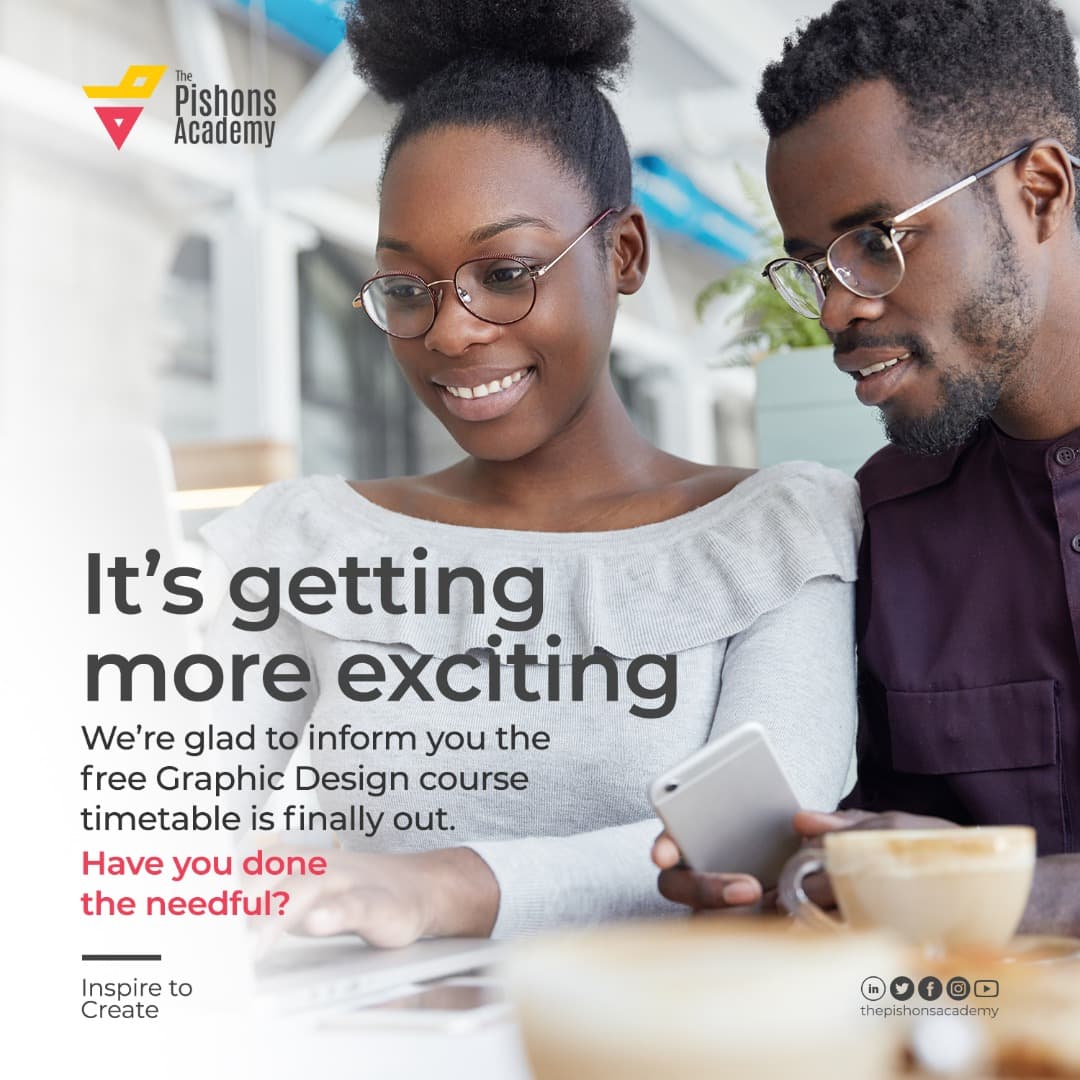 pishonsacademy's tweet image. Have you joined yet?

Admission closes 12th of this month.

You can DM to get the form now.

----
#ThePishonsAcademy #TPACommunity #ThePishonsAcademyCommunity #FreeLearning #learnforfree #TPAinspiretocreate #inspiretocreate #FreeLearning #VirtualLearning #DesignSkill