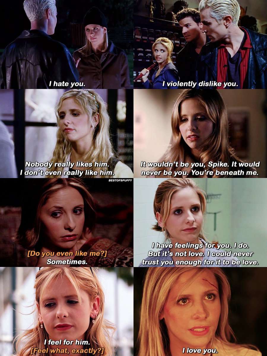 bronzespuffy's tweet photo. Buffy and Spike are the enemies to lovers blueprint https://t.co/bLKs7tClTQ