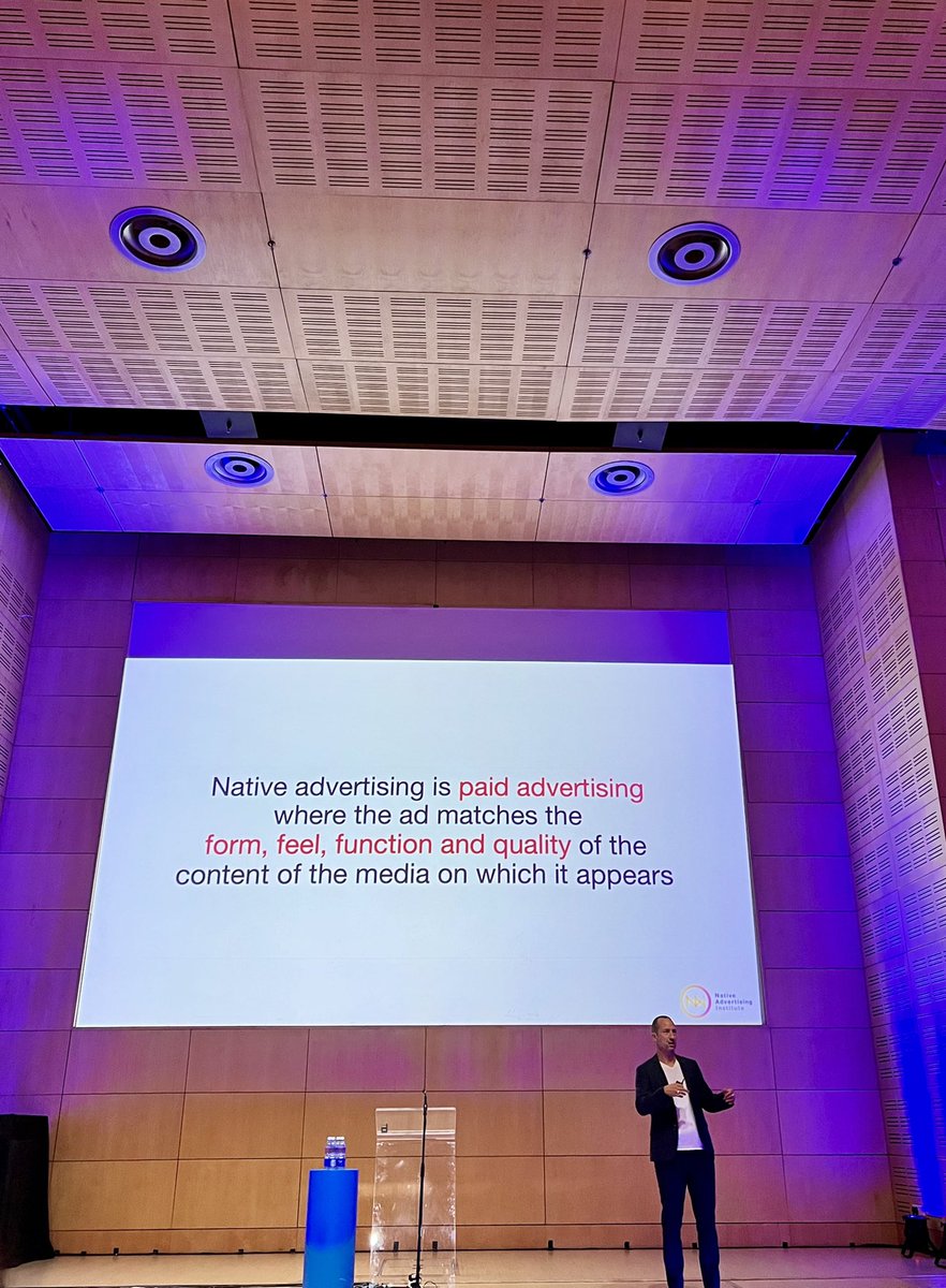 Love hearing <a href="/jesperlaursen/">Jesper Laursen</a> preach the gospel of Native Advertising to my colleagues at the #Media24Summit. At its core: it’s about using authentic, compelling storytelling to create value for brands, publishers and our users.