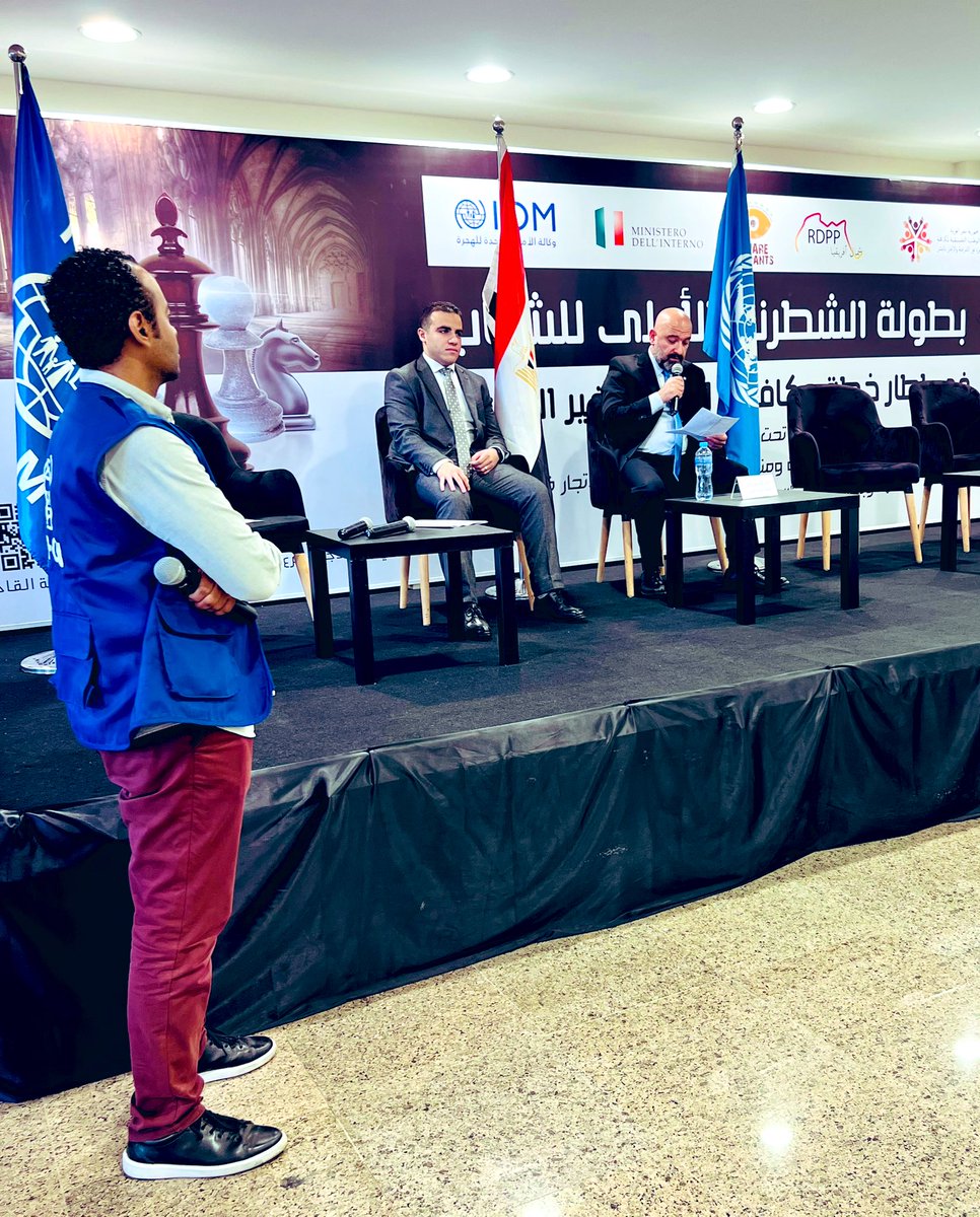 KMTRasool's tweet photo. Had the honor on behalf of @IOMEgypt to open 1 Chess Competition jointly organized with @NCCPIMandTIP young Egyptians from entire county joined during the event a session was provided on @UNmigration services &amp; risks of irregular migration @AwareMigrants @EUinEgypt @UNICCairo https://t.co/9rx3QNMZsH