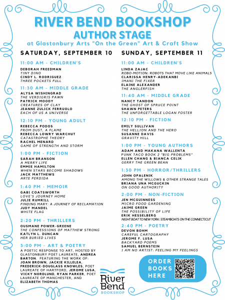 NancyTandon's tweet photo. Connecticut-adjacent bookish friends -- @RBBookshop's Author Stage will be *the* place to come geek out about books this weekend! Readings and signings with authors @DeborahFreedman, @RodriguezCindyL, @AGWishingrad @JZulFerr, @LindaZajac, @ShawnTweeters and more-more-more! https://t.co/mmjQsCGBuJ