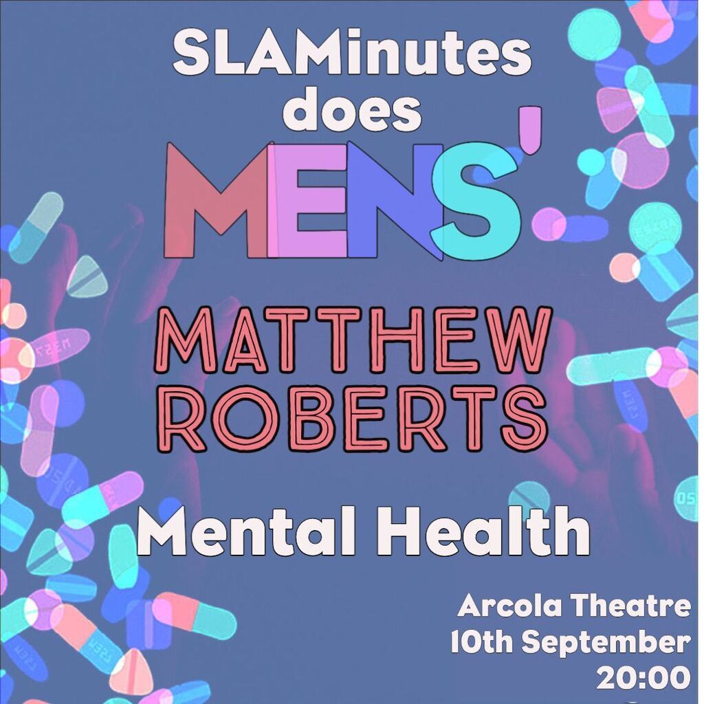 #6 in #SLAMinutes does #mens #mentalhealth is the amazing #writer #performer &amp; #producer @ProBreadButter 
.
THIS SATURDAY, <a href="/arcolatheatre/">Arcola Theatre</a> raising money for Mind
.
TIX in bio &amp; buff.ly/3PFFLEQ
.
#theatre #spokenword #poetry #writing #newwriting #performance #MentalHealth…