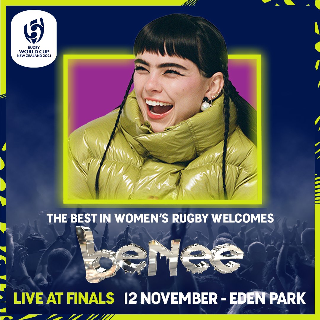 Blockbuster talent! On and off the field 🤩 The stage is yours, @beneemusic 📅 12 November, Eden Park #RWC2021